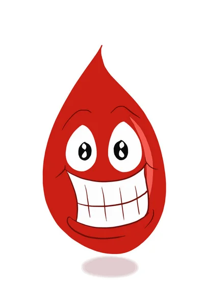 Desenhos Animados Engraçado Personagens Soltar Sangue Rosto Sorridente Ilustração Desenho — Fotografia de Stock