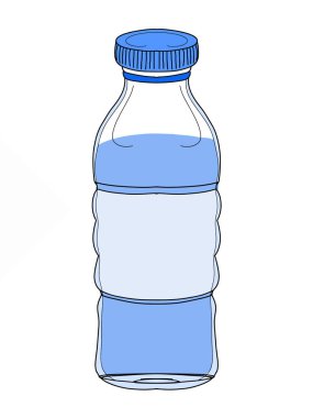 Su şişeleri, çizimler.