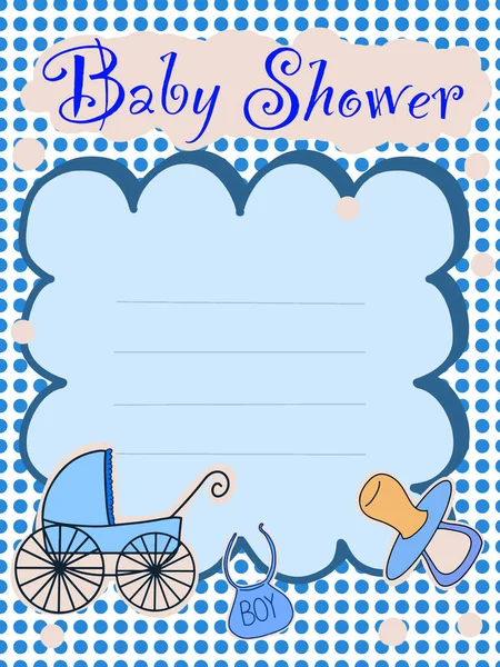 Cute Baby Girl Chłopiec Baby Shower Card Wynalazek Ilustracja — Zdjęcie stockowe