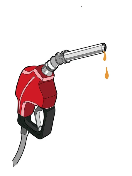 ガスポンプ 燃料ポンプ 漫画のイラストの描画 滴下油 — ストック写真