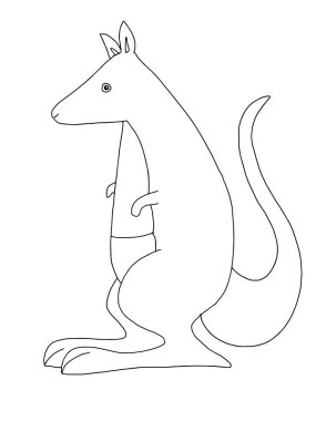 Şirin kanguru çizimi renklendirmesi