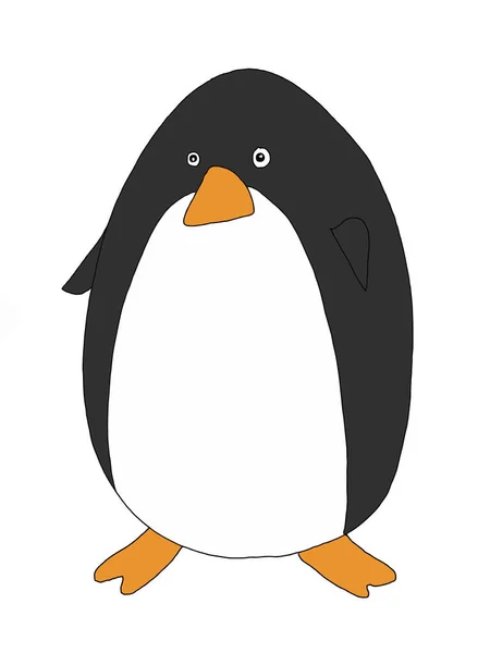 Carino Cartone Animato Pinguino Illustrazione Animale — Foto Stock