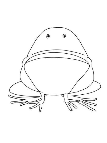 Mignonne Dessin Animé Grenouille Illustration Animaux — Photo