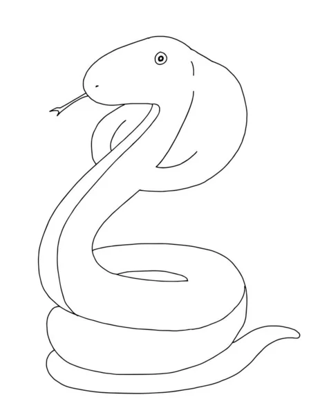 Roztomilý Kreslené Kobra Animace — Stock fotografie