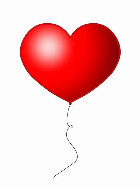Červená Srdce Balón Pozadí Textury — Stock fotografie