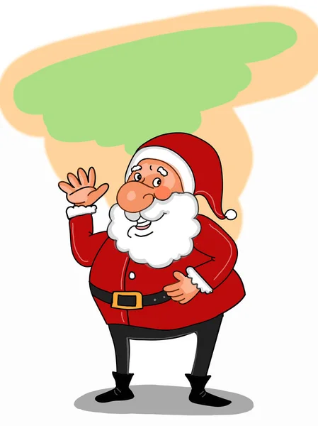Кумедний Санта Клаус Персонажі Зображення Білого Фону — стокове фото