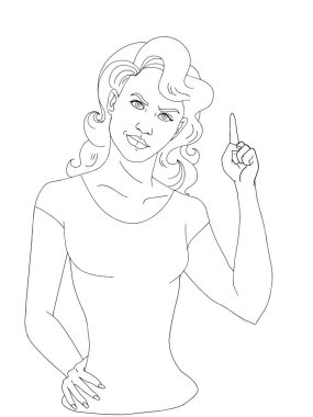 pop sanatı, karakterler, çizgi film kadını, işaret, çizgi çizim