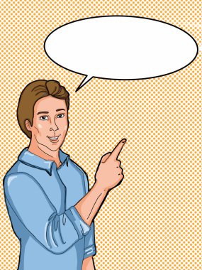 çizgi film, pop sanat, adamım, karakterler illüstrasyon, işaret, konuşma balonu, turuncu arkaplan