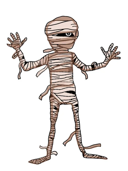 Mumia Charakter Halloween Ilustracja — Zdjęcie stockowe