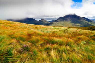 Manzaralı Inverpolly alanda İskoçya Highlands