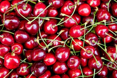 Yakın çekim ayrıntı görünümü renkli kiraz