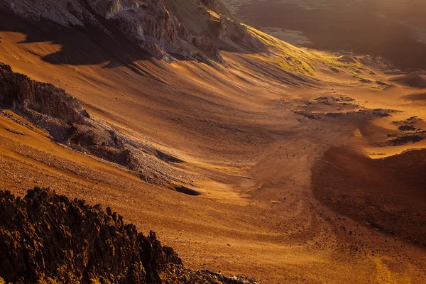 Detalhe da paisagem vulcânica no parque nacional de Haleakala, Maui — Fotografia de Stock