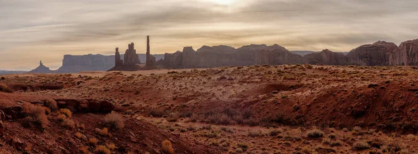 Utah Abd Deki Anıt Vadisi Panoramik Manzara Manzarası — Stok fotoğraf