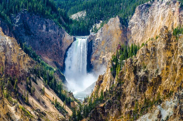 Widok na grand canyon yellowstone, Stany Zjednoczone Ameryki — Zdjęcie stockowe