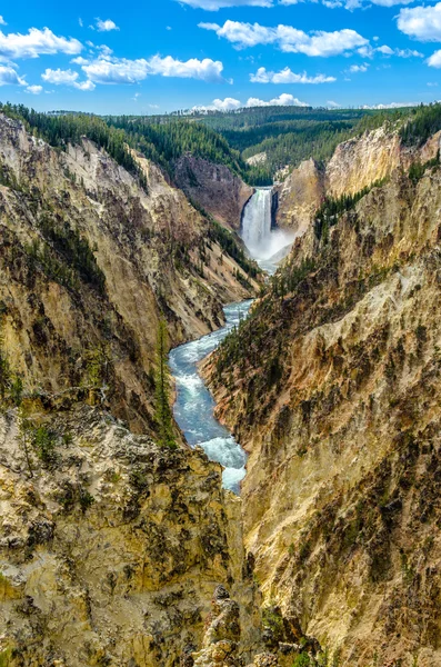 Vista panoramica sul Grand canyon di Yellowstone, Stati Uniti d'America — Foto Stock