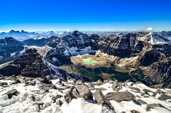 Widok gór z mt świątyni, banff np, Kanada — Zdjęcie stockowe