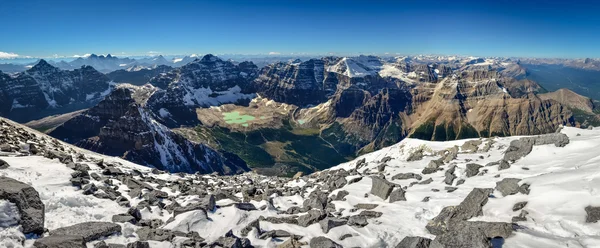 Pasmo górskie Widok panoramy z doliny raj z mt świątyni — Zdjęcie stockowe