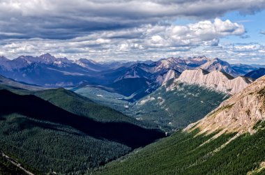 Mountain range landscape view in Jasper NP, Canada clipart