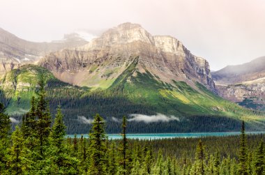 Doğal manzaralı yakınındaki Icefields parkway, Kanada Rocky Dağları