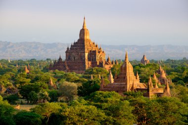 Antient Sulamani tapınak gündoğumu, Bagan, Myanma, doğal görünümünü