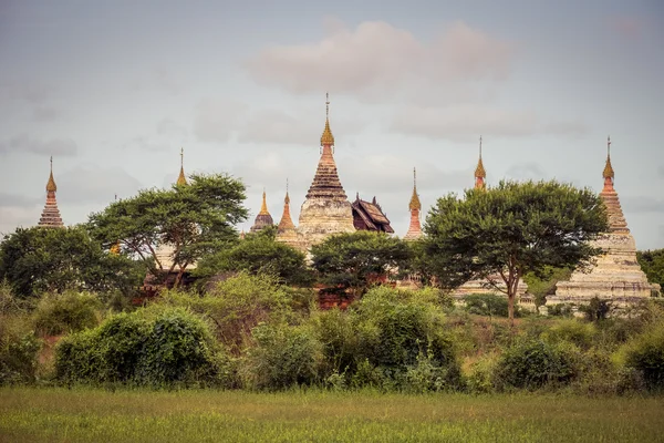 Vue panoramique sur les temples anciens du Vieux Bagan — Photo