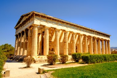 Scenic view of temple of Hephaestus in Ancient Agora, Athens clipart