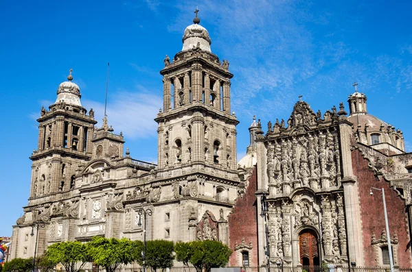 Vista detalhada da Catedral Metropolitana na cidade do México — Fotografia de Stock