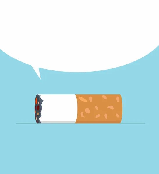 Cigarette Butt Isolated Bubble Speech —  Vetores de Stock