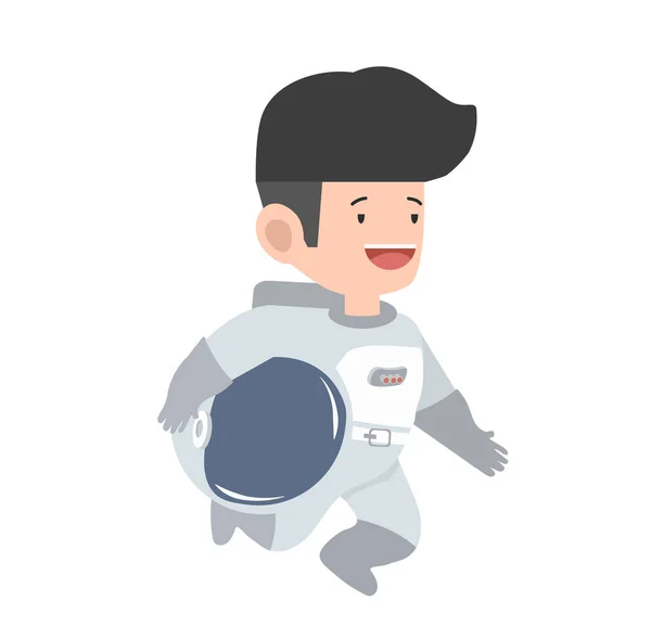 Männliche Astronauten Gehen Zeichen Vektor — Stockvektor