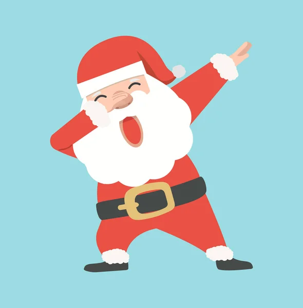 Santa Claus Dabbing Χορός Διανυσματική Απεικόνιση — Διανυσματικό Αρχείο