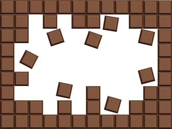 Melk Chocolade Bar Vector Achtergrond — Stockvector