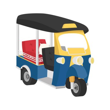 Tayland Tuk Tuk Tri araba vektörü
