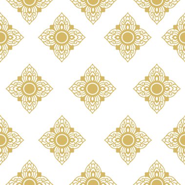 Thai Hattı Kumaşı Geleneksel kusursuz desen 