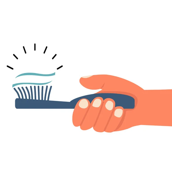 Hand Toothbrush Vector — Stock Vector