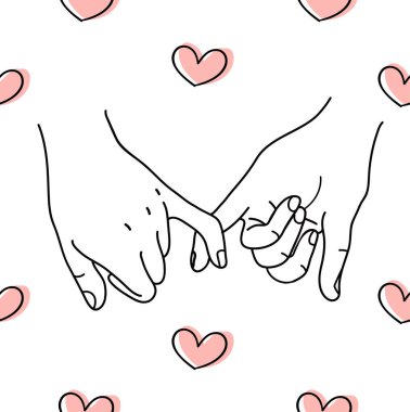 Küçük kalpler vektörsüz desen