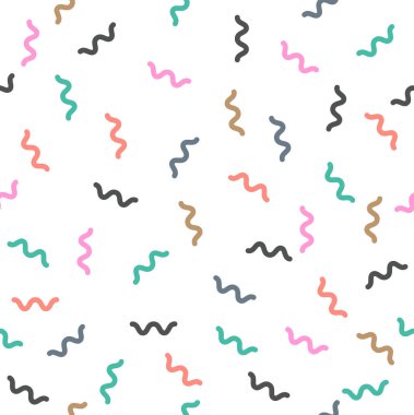 zig-zag çizgileri vektörü Memphis biçimi