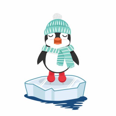 Penguen kışın buz üstünde buz pateni yapar. 