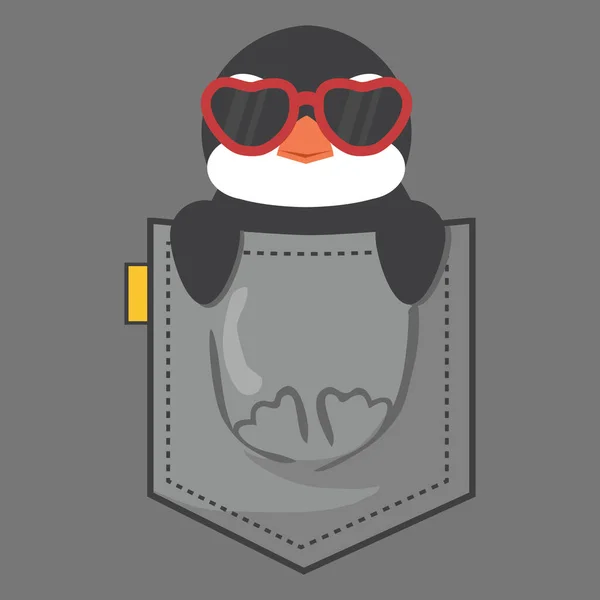 Пінгвін Моєму Кишеньковому Стилі — стоковий вектор