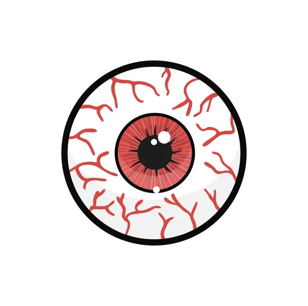 赤い血の目のボールベクトル — ストックベクタ
