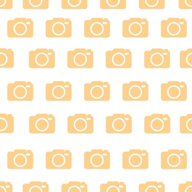 Kamera simgesi sarı, kusursuz desen