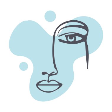 Çağdaş tasarım, dekor ve markalaşma için uygun modern bir estetik sunan pürüzsüz kesintisiz vuruşlarla oluşturulmuş asgari soyut bir sanat yüzü.