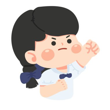 Kadın yumruğunu güçlü, kendine güvenen bir pozla kaldırıyor. Güç, motivasyon, güç, başarı ve pozitif tutumu sembolize ediyor. Kampanyalar ve modern tasarımlar için ideal..