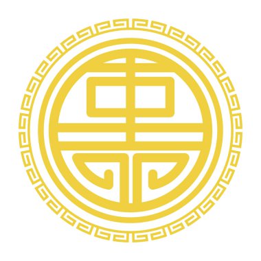 Zarif Çin düğümü Yunan anahtarıyla birleşmiş şans, birlik ve ahengi sembolize ediyor. Festival tasarımları, kültürel temalar, dekor unsurları ve kutlama grafikleri için ideal.