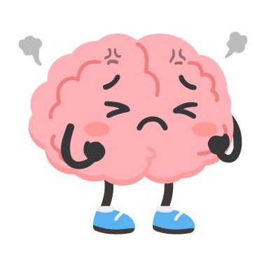 Duygusal kavramları, zihinsel sağlık grafikleri eğitimi için ideal hiddetli ve sinirli bir çizgi film karakteri stres temaları ve yaratıcı görseller tasarlar.