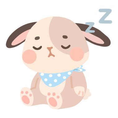 Huzur içinde dinlenen sakin bir hayvan karakteri rahatlatıcı rahatlık yumuşaklık nazik ruh hali çocukların maskot kullanımı ve rahatlatıcı yaratıcı tasarım kavramları.