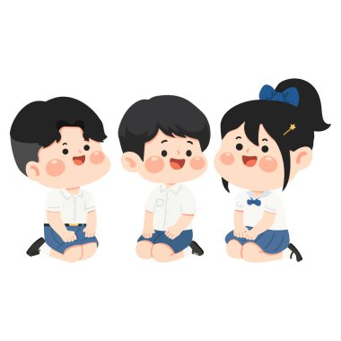 Sınıfta birlikte rahatlayan bir grup genç öğrenci.