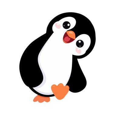 Sevimli penguen karakteri neşeli ve arkadaş canlısı.