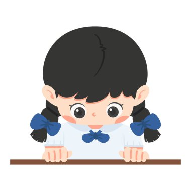 Genç bayan öğrenci aşağıda nazik ruh haliyle yaratıcı tasarım için yumuşak bir stil ve anlamlı bir hisle bakıyor.