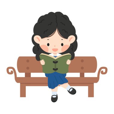 Sakin bayan çocuk dışarıda romandan zevk alıyor. Yumuşak ruh hali, rahat bir atmosfer ve düşünceli bir his.