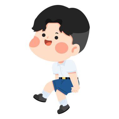 Mutlu erkek öğrenci sandalyede dinleniyor. Düzgün kıyafetler giyiyor. Yaratıcı sahne için sakin bir ruh hali içinde.